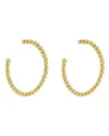 Boucles d'oreilles créoles en or Luiber avec sphères dorées