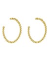 Luiber Gold Hoop Earrings with Golden Spheres