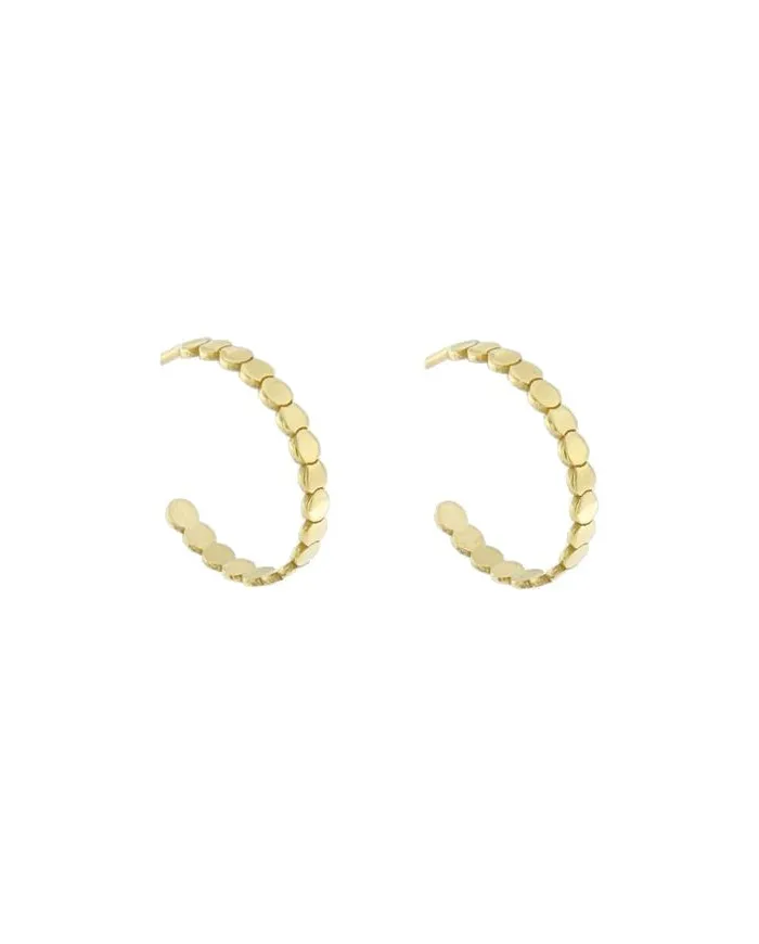 Luiber Gold Hoop Earrings with Rounds