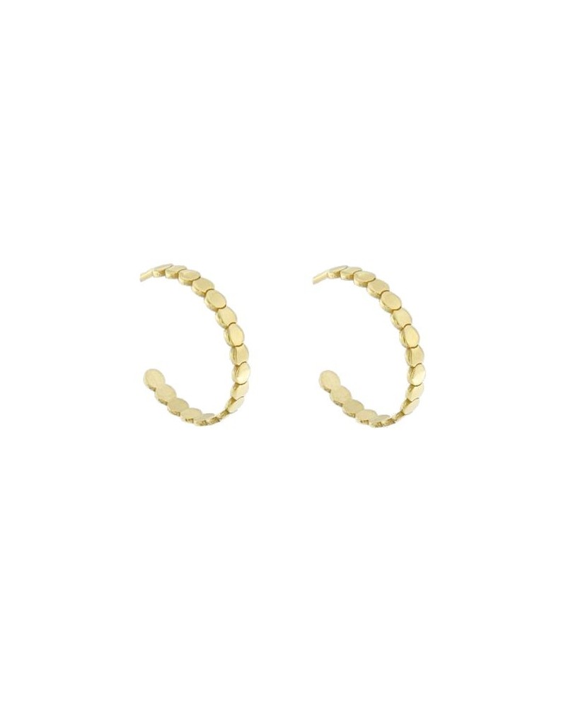 Boucles d'oreilles créoles en or Luiber avec ronds