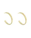 Boucles d'oreilles créoles en or Luiber avec ronds