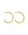 Luiber Gold Hoop Earrings with Tubes and Spheres