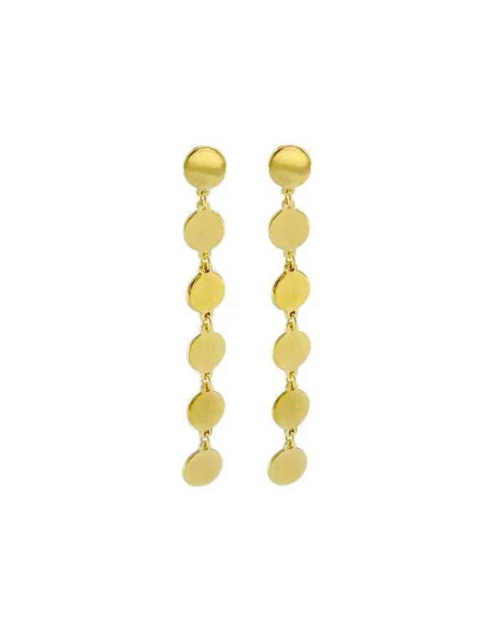 Boucles d'oreilles pendantes en or Luiber avec ronds