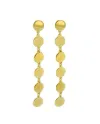 Boucles d'oreilles pendantes en or Luiber avec ronds