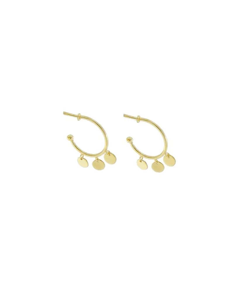 Boucles d'oreilles créoles en or Luiber avec ronds