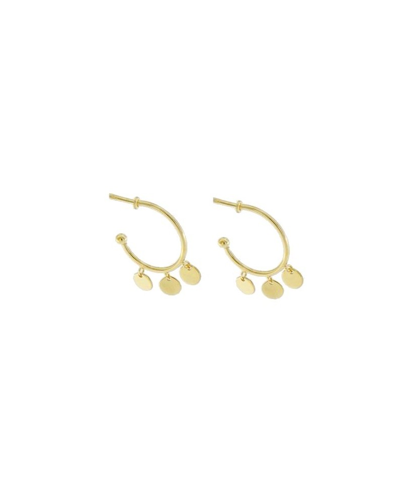 Luiber Gold Hoop Earrings with Rounds
