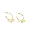 Boucles d'oreilles créoles en or Luiber avec ronds