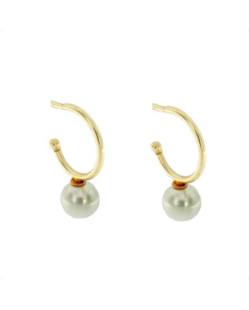 Luiber Gold Hoop Earrings with Pearls