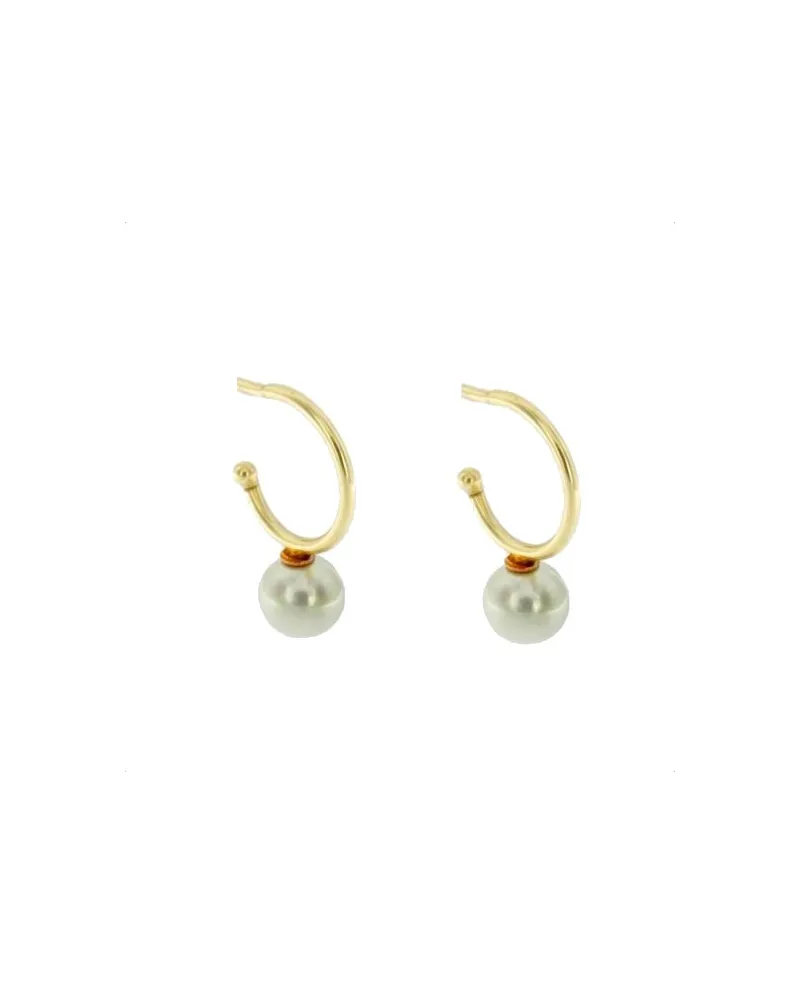 Boucles d'oreilles créoles en or avec perles Luiber Boucles d'oreilles créoles en or avec perles Luiber