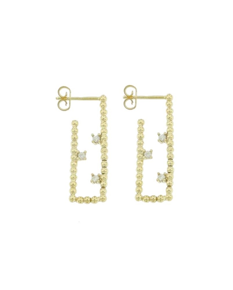 Luiber Gold Drop Earrings with Zirconia