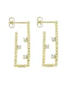 Boucles d'oreilles pendantes en or et zircone Luiber