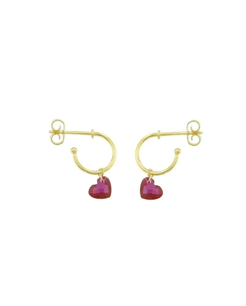 Luiber Gold Hoop Earrings with Hearts