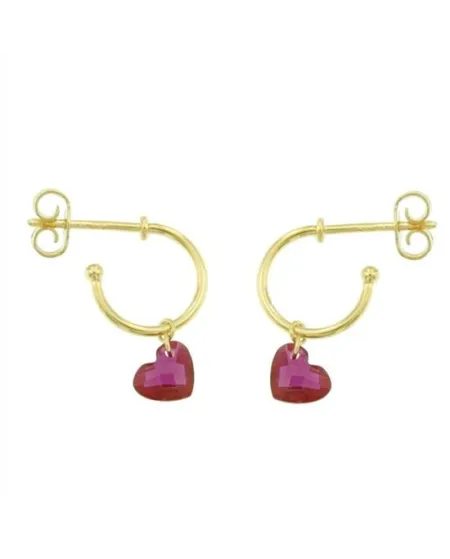 Orecchini Cerchietto Luiber in Oro con Cuori