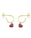 Luiber Gold Hoop Earrings with Hearts