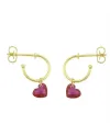 Orecchini Cerchietto Luiber in Oro con Cuori