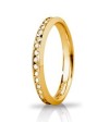Unoaerre Venere "Slim" Wedding Ring in Yellow Gold with Diamonds