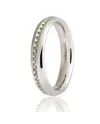 Unoaerre Infinito Wedding Ring in White Gold with Diamonds