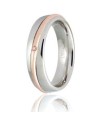 Alliance Saturno d'Unoaerre en or bicolore avec diamants