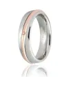 Alliance Saturno d'Unoaerre en or bicolore avec diamants