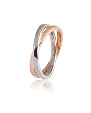 Unoaerre Insieme Wedding Ring in Two-Tone Gold