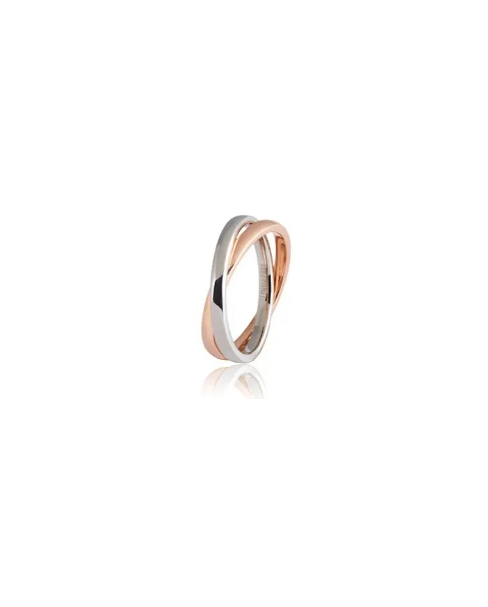 Unoaerre Insieme Wedding Ring in Two-Tone Gold