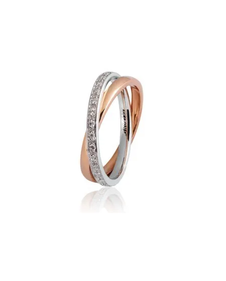 Alliance Unoaerre Per Sempre en or bicolore avec diamants