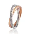 Unoaerre Per Sempre Wedding Ring in Two-Tone Gold with Diamonds