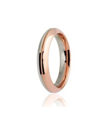 Unoaerre Eterna Wedding Ring in Two-Tone Gold