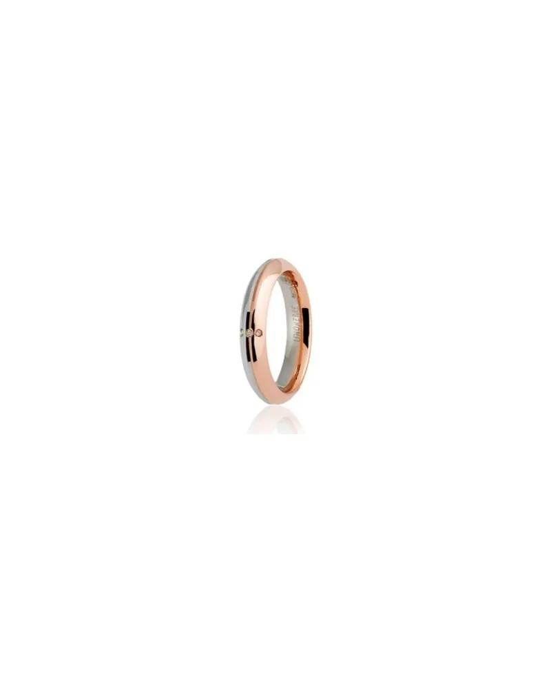 Unoaerre Eterna Wedding Ring in Two-Tone Gold with Diamonds