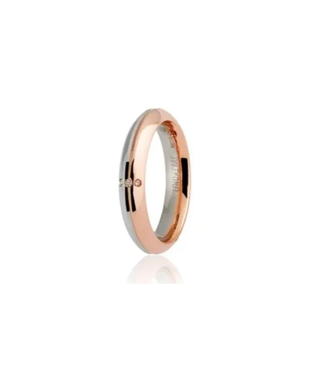 Alliance Unoaerre Eterna en or bicolore avec diamants