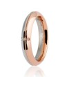 Unoaerre Eterna Wedding Ring in Two-Tone Gold with Diamonds