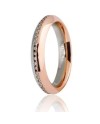 Unoaerre Eterna Wedding Ring in Two-Tone Gold with Diamonds