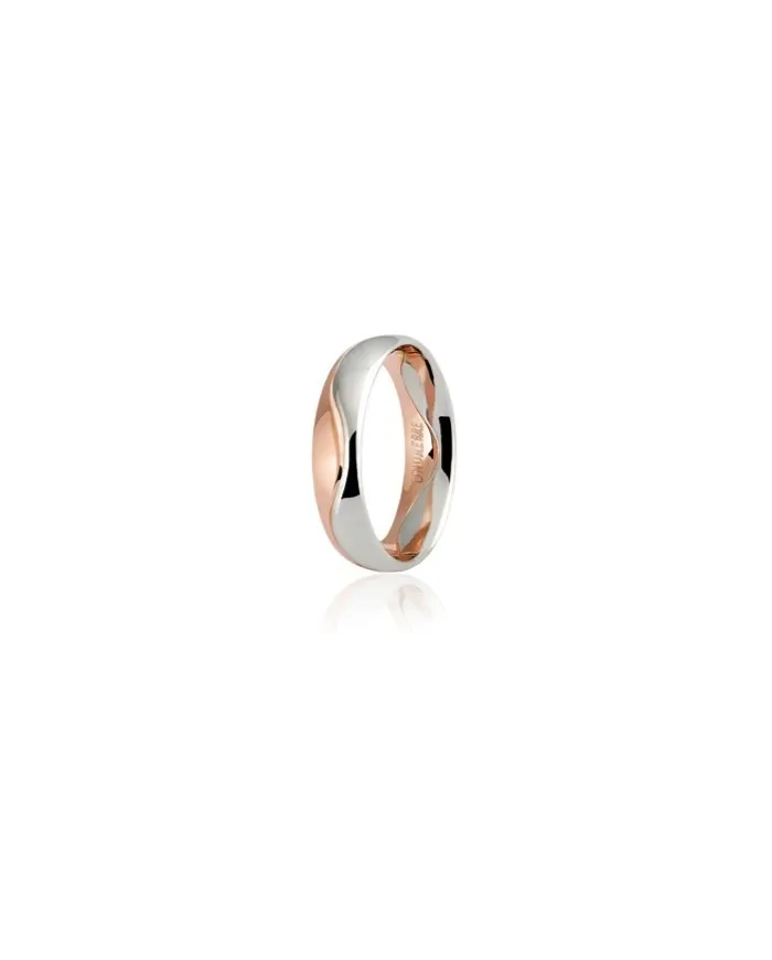 Unoaerre Galassia Two-Tone Gold Wedding Ring