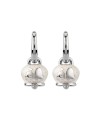 Orecchini Chantecler Capri con Campanella micro con faraglioni in argento e smalto bianco perlato