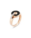 Ponte Vecchio Promesse Ring in Rose Gold with Onyx and Diamonds