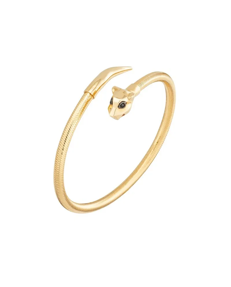 Bracciale Ponte Vecchio Nobile in Oro Giallo con Diamanti e Testa di Felino