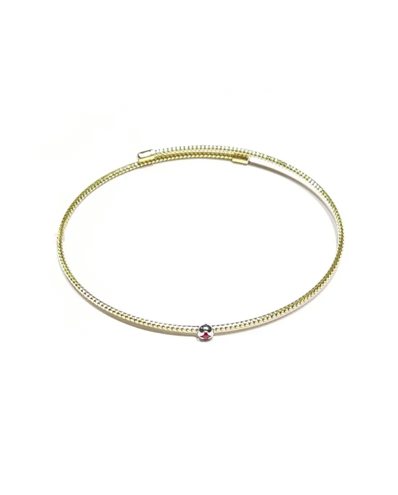 Bracciale Ponte Vecchio Nobile in Oro Giallo con Rubino