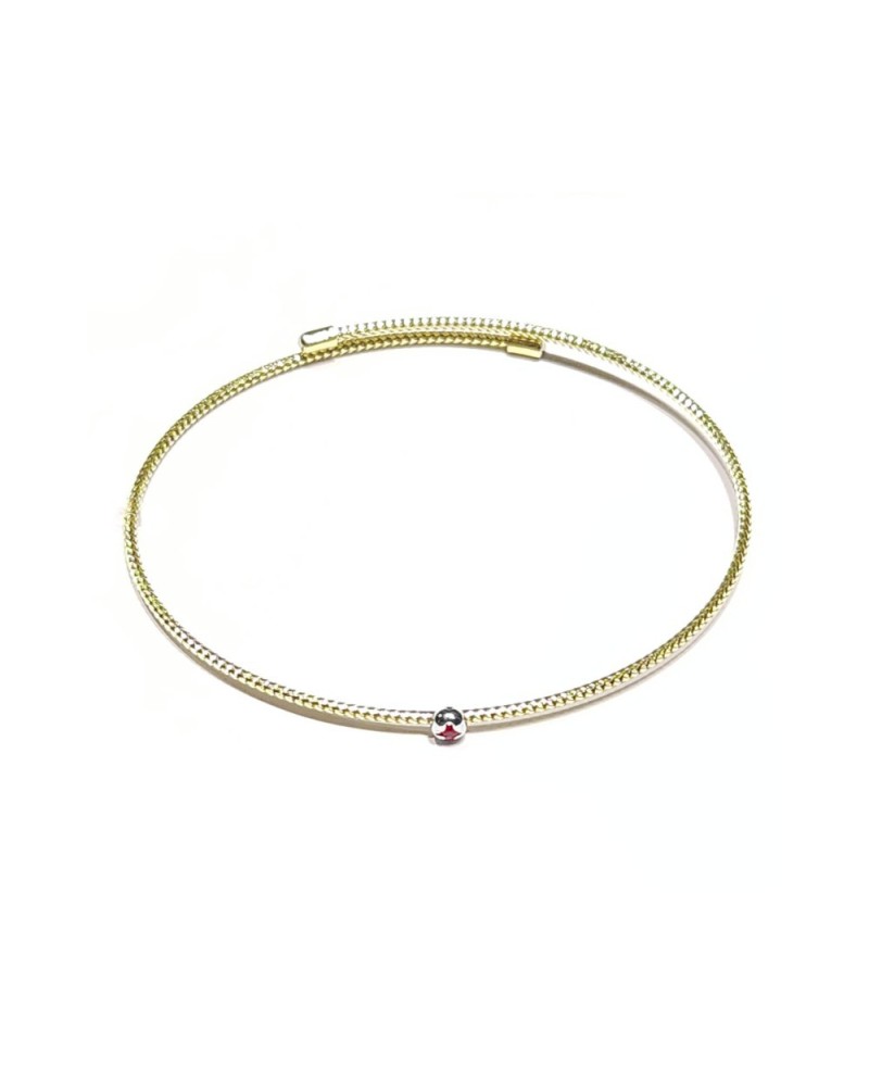 Ponte Vecchio Nobile Bracelet in Yellow Gold with Ruby