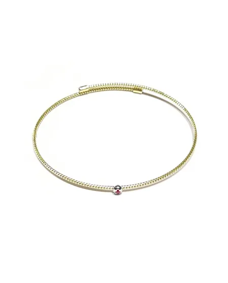 Bracciale Ponte Vecchio Nobile in Oro Giallo con Rubino