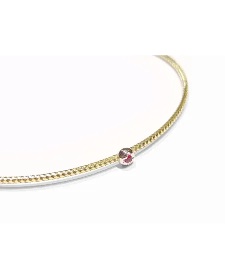 Bracciale Ponte Vecchio Nobile in Oro Giallo con Rubino