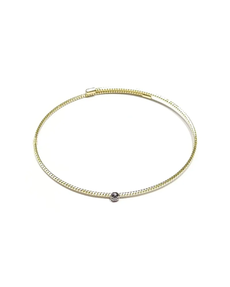Ponte Vecchio Nobile Bracelet in Yellow Gold with Black Diamond
