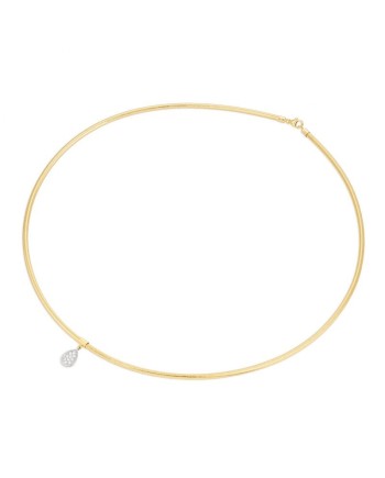 Collier ras du cou Ponte Vecchio Nobile en or jaune avec pavé de diamants