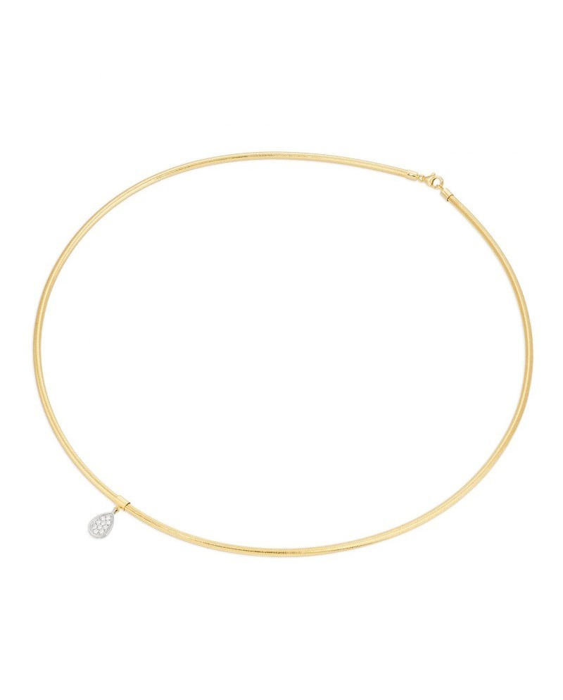 Ponte Vecchio Nobile Choker in Yellow Gold with Pavé Diamonds
