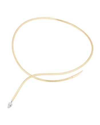 Collier ras du cou en or jaune Ponte Vecchio Nobile avec diamants et rubis et tête de serpent