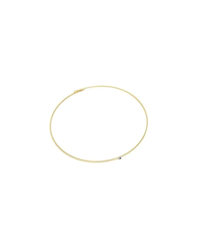 Collier ras du cou Ponte Vecchio Nobile en or jaune avec diamant noir