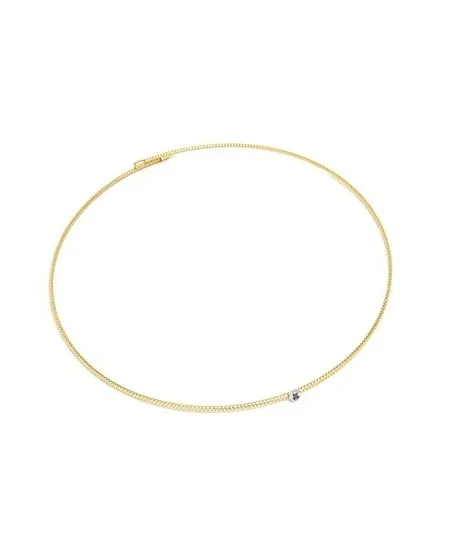 Collier ras du cou Ponte Vecchio Nobile en or jaune avec diamant noir