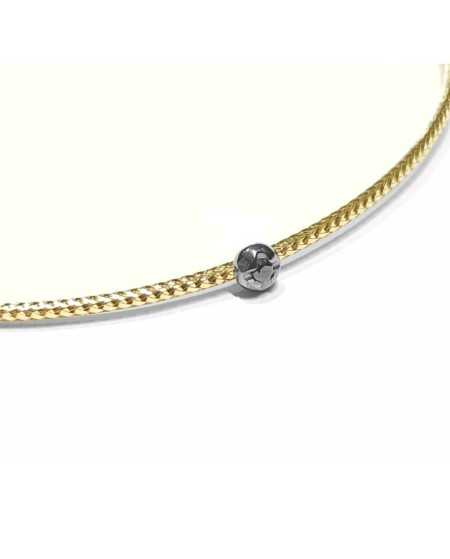 Collier ras du cou Ponte Vecchio Nobile en or jaune avec diamant noir