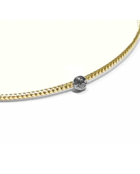 Girocollo Ponte Vecchio Nobile in Oro Giallo con Diamante Nero