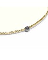 Collier ras du cou Ponte Vecchio Nobile en or jaune avec diamant noir