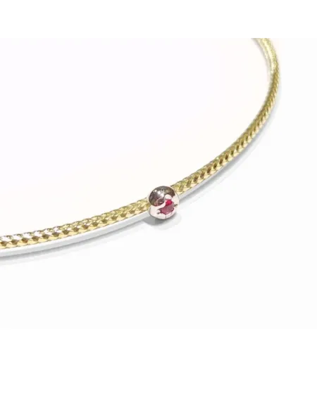 Ponte Vecchio Nobile Yellow Gold Choker with Ruby